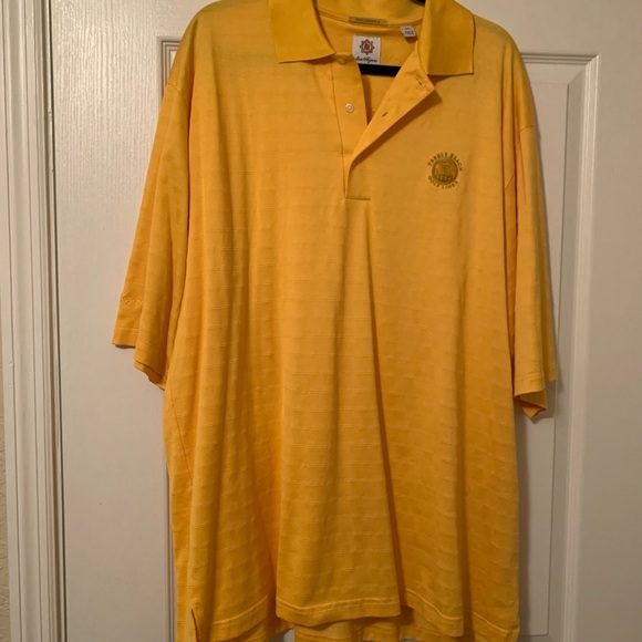 BEN HOGAN LOGO GOLF POLO PEBBLE LOGO BEACH PERFORMANCE YELLOW XXL DESIGNER NWOT - Picture 13 of 14